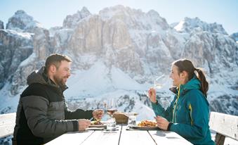 Lunch at a ski hut